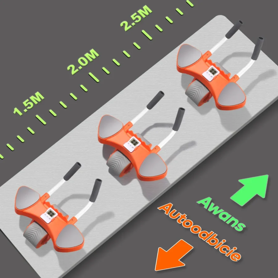 Kółko do ćwiczeń mięśni brzucha z matą i licznikiem