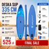 Deska SUP 335cm Niebieska Pompowana Komplet-wiosło,pompka, plecak