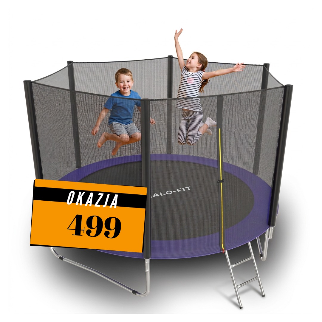 Duża bezpieczna trampolina ogrodowa 10FT siatka i drabinka tanio okazja