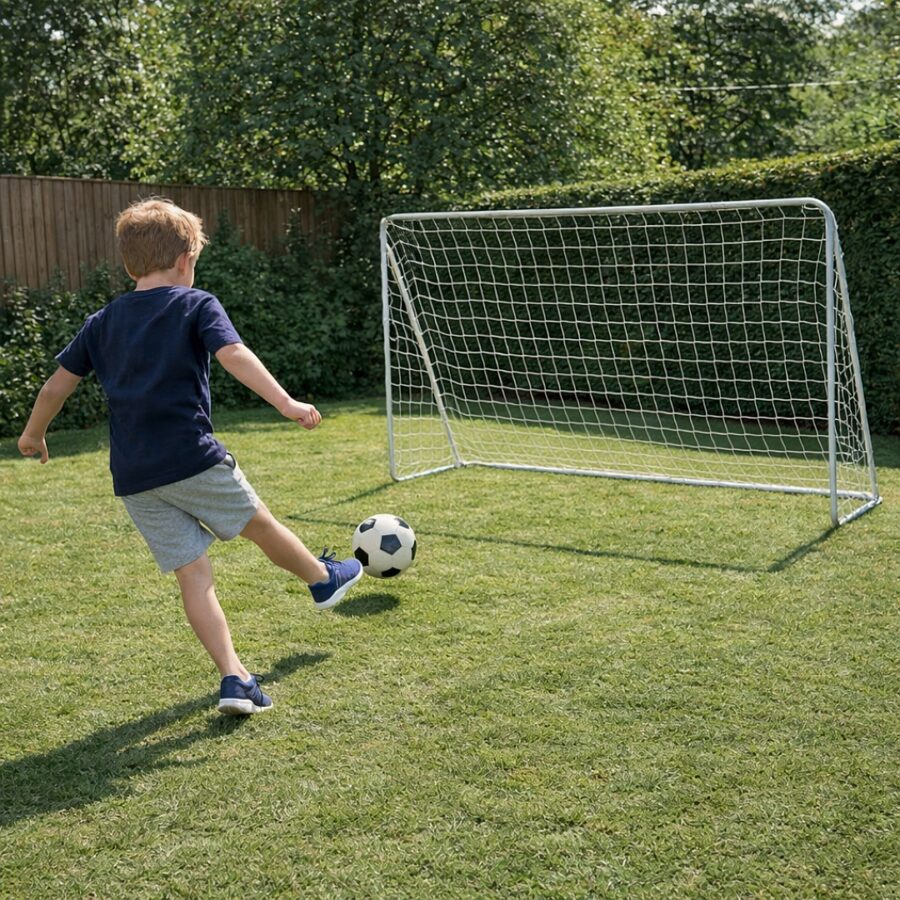 Metalowa Bramka Do Piłki Nożnej Składana 210150cm Stabilna i Trwała Metalowa Bramka Do Piłki Nożnej Składana 210150cm Stabilna i Trwała