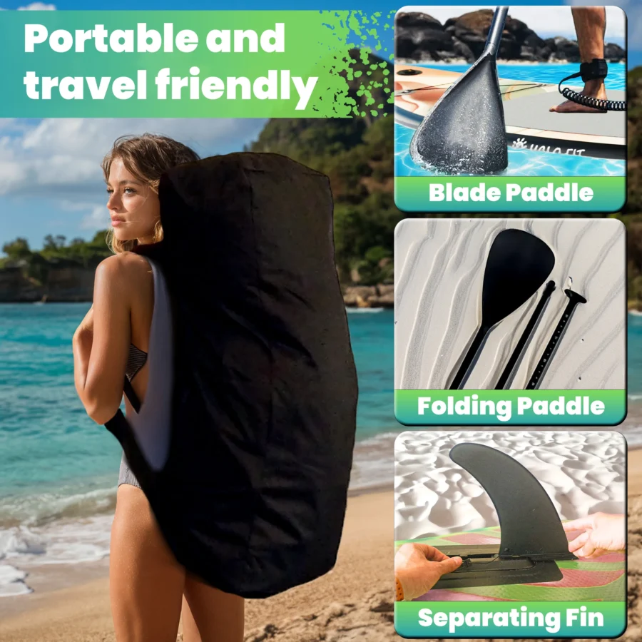 Deska SUP 335cm zielona z wiosłem i pompką