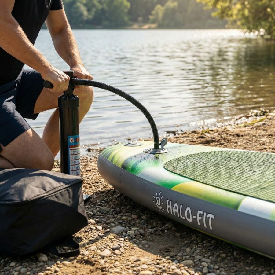 Deska SUP Halo-Fit 335cm zielona z wiosłem i pompką