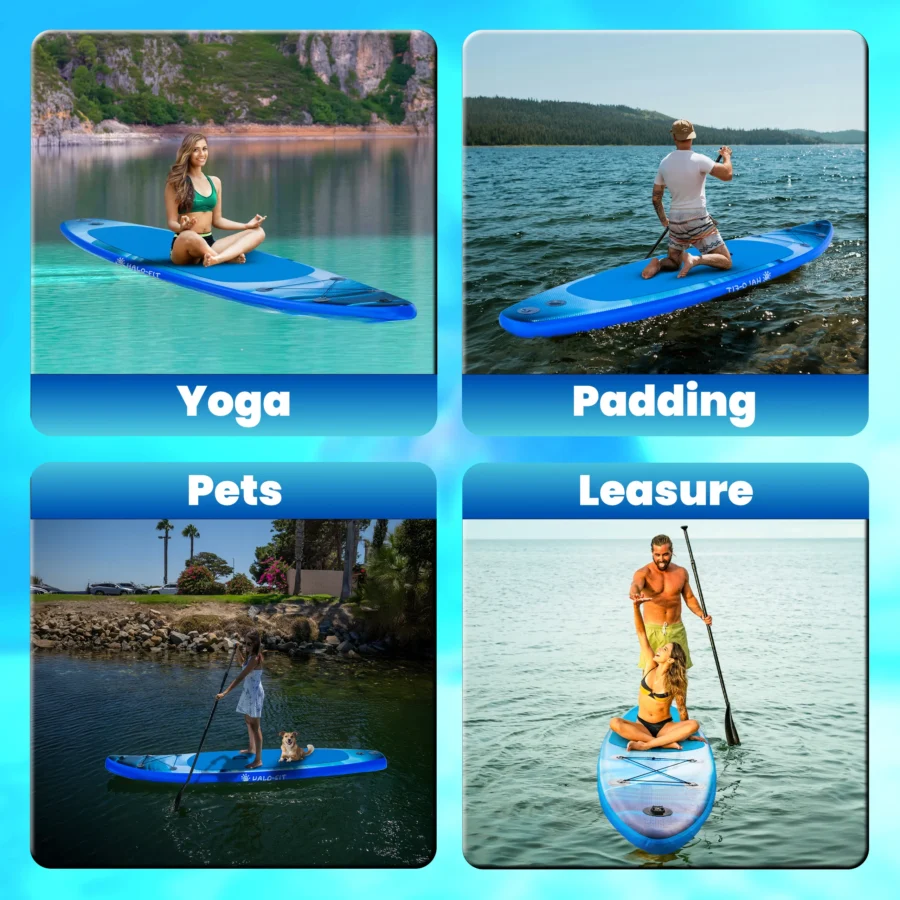 Deska SUP 335cm Niebieska – pompowana z wiosłem i pompką