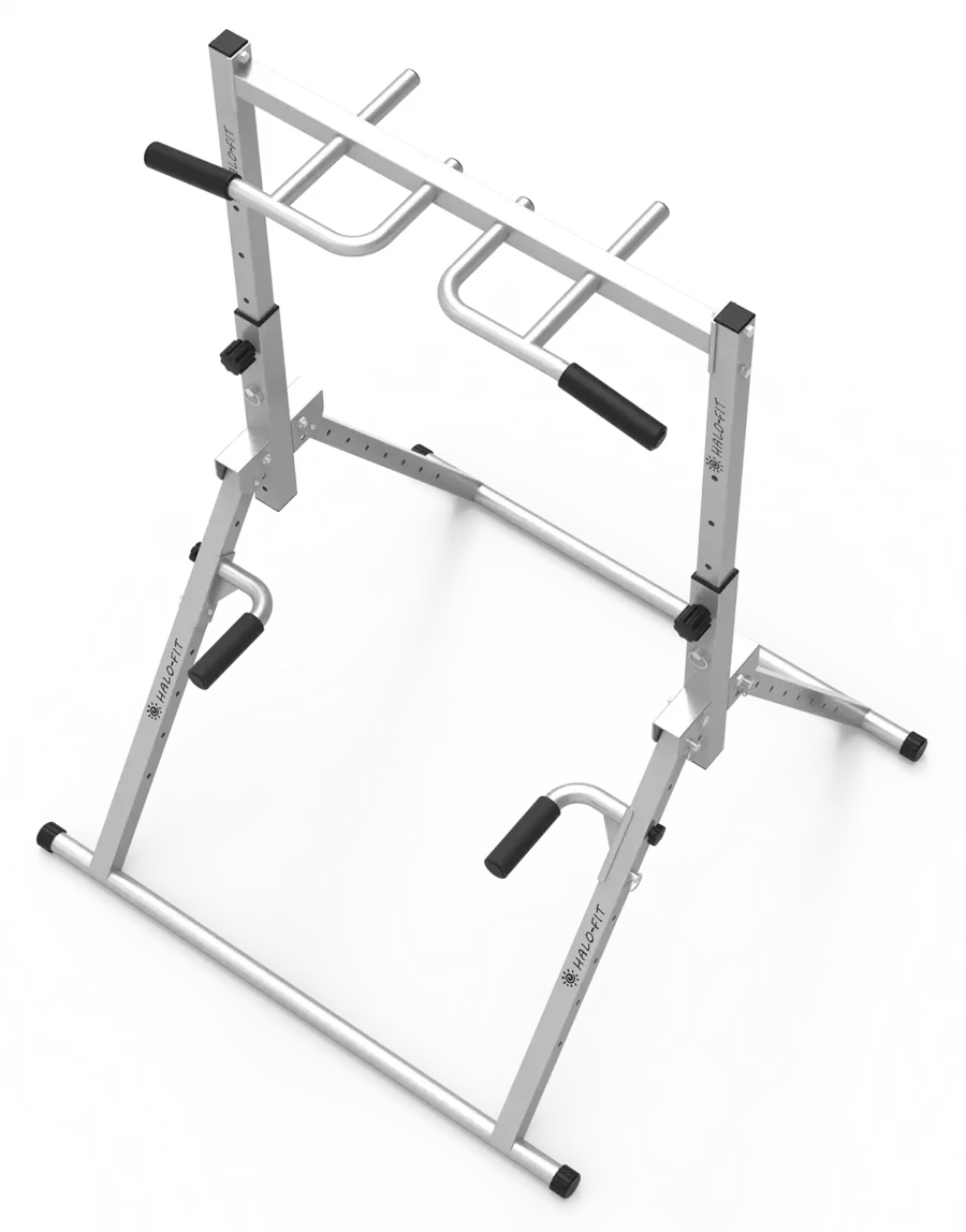 Drążek Wielofunkcyjny Stacjonarny Składany z Poręczami do Dipów do120kg