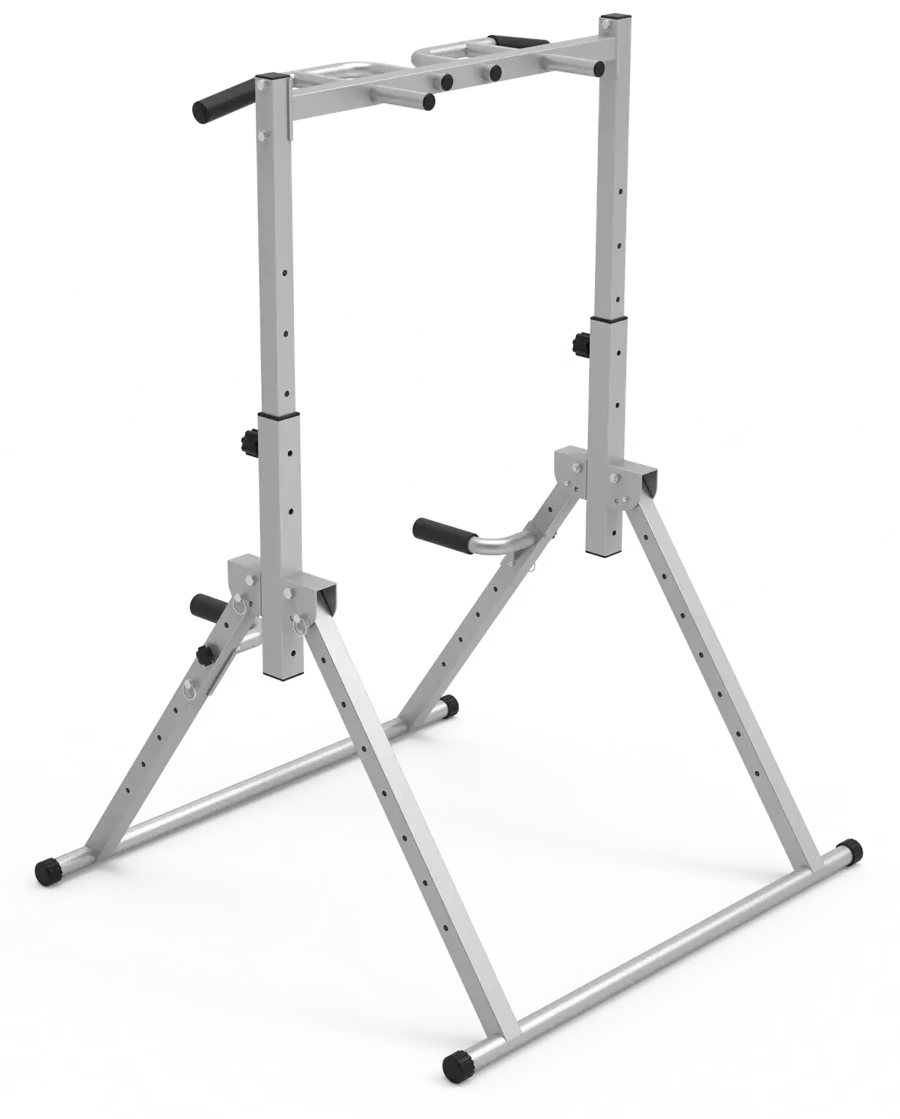 Drążek Wielofunkcyjny Stacjonarny Składany z Poręczami do Dipów do120kg