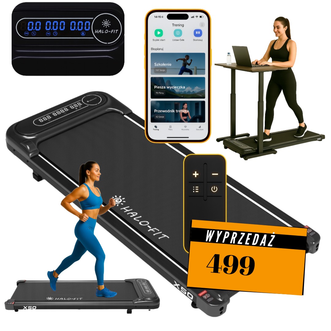 Bieżnia domowa specerowa pod biurko pod łóżko aplikacja Fitshow HaloFit X50 Bieżnia domowa specerowa pod biurko pod łóżko aplikacja Fitshow HaloFit X50