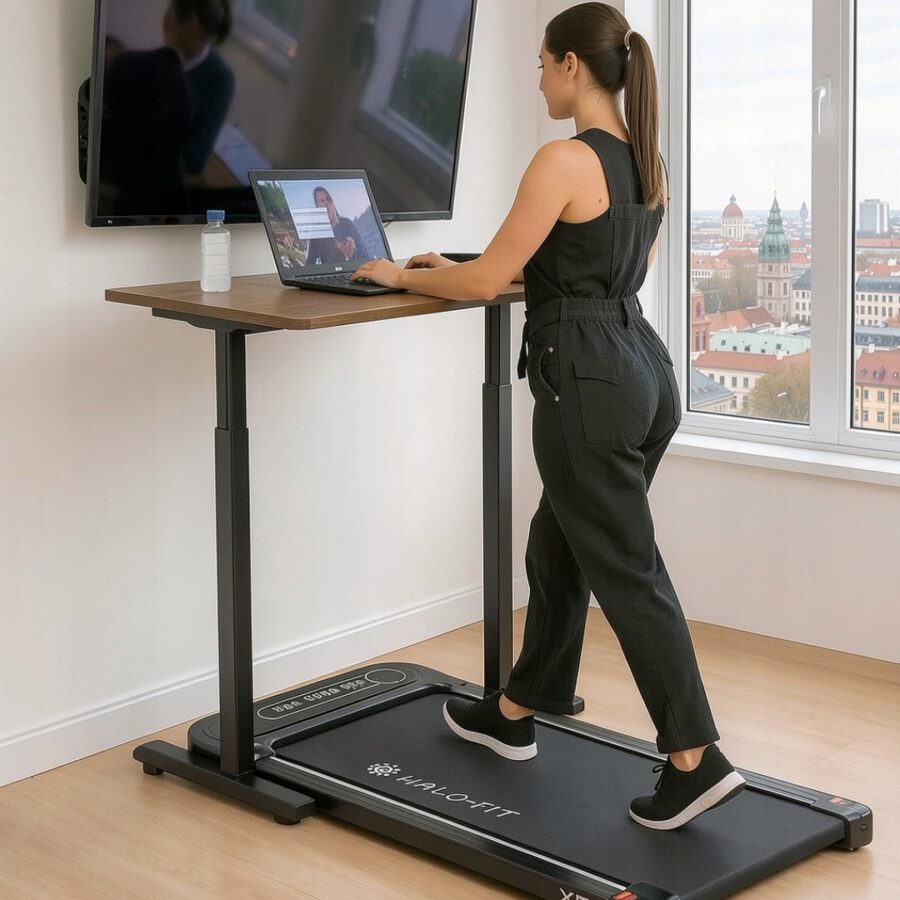 Bieżnia elektryczna domowa pod biurko Halofit x50 aplikacja Fitshow