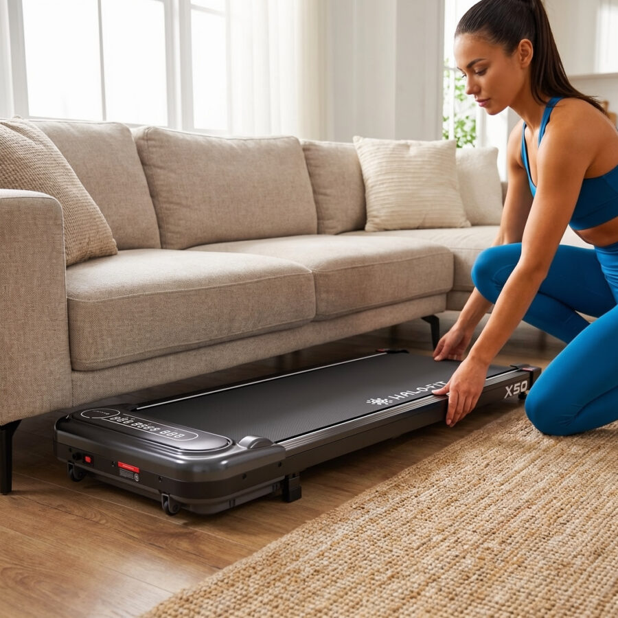 Bieżnia elektryczna domowa pod biurko Halofit x50 aplikacja Fitshow