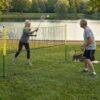 Badminton siatka i raketki, lotki - cały zestaw do gry Badminton pikleball siatka ze stelażęm raketki, lotki i piłeczki - cały zestaw w torbie do gry