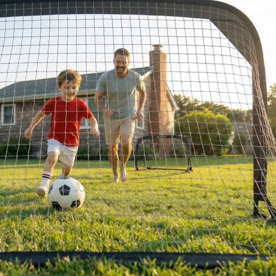 Bramka piłkarska samorozkładająca- zestaw 2szt z torbą Halofit Bramki Piłkarskie Samorozkładające Do Piłki Nożnej zestaw 2 Szt