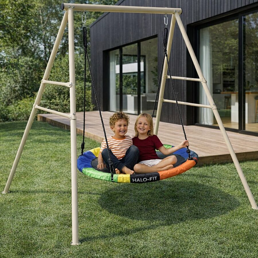 Huśtawka bocianie gniazdo ze stelażęm Huśtawka bocianie gniazdo ze stelażęm