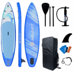 Deska SUP 335cm pompowana niebieska z wiosłem i pompką