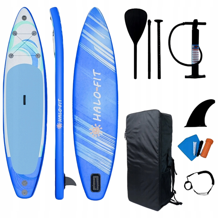 Deska SUP 335cm pompowana niebieska z wiosłem i pompką