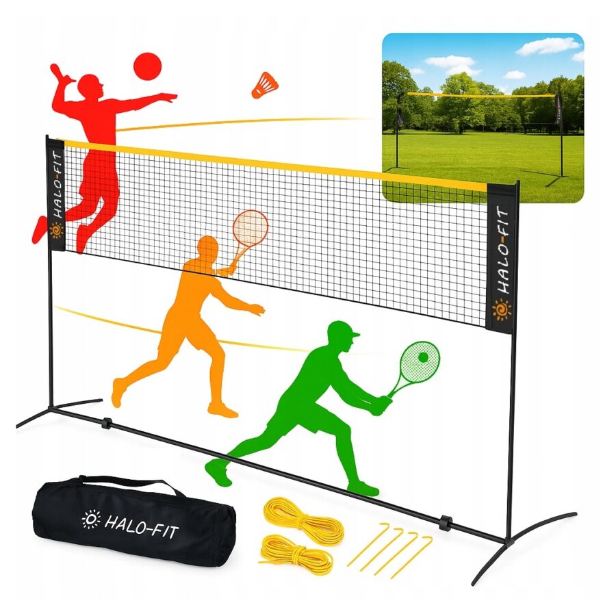 Siatka uniwersalna 3w1 do Siatkówki Badmintona Tenisa REGULOWANA WYSOKOŚĆ Siatka uniwersalna 3w1 do Siatkówki Badmintona Tenisa REGULOWANA WYSOKOŚĆ