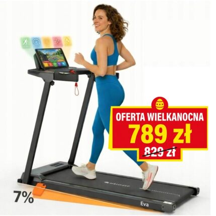 Halofit Eva Bieznia Domowa Elektryczna Składana Aplikacja Fitshow Czujniki Pulsu Regulacja Kąta 12kmh