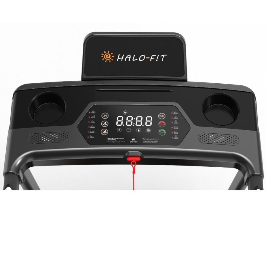 Treadmill Halo Fit Eva Fitshow Sensors 12kmh Bieżnia domowa składana HaloFit Eva 12kmh FitShow Czujniki pulsu Regulacja kąta 12 prograwów treningowych