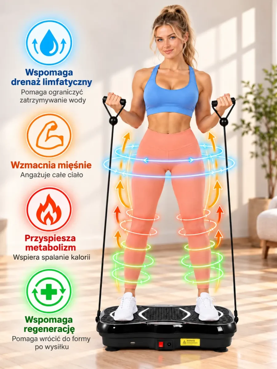 Domowy trening na platformie wibracyjnej Halo Fit