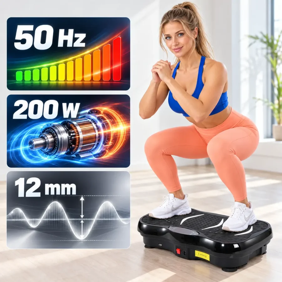 Trening na Halo Fit platformie wibracyjnej 50 Hz